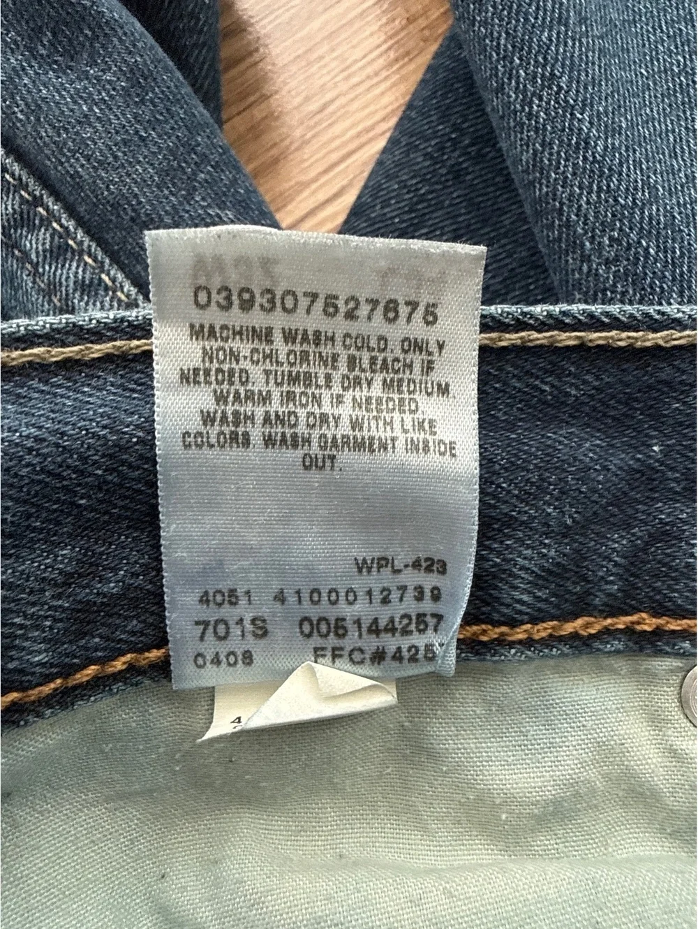 Levi’s 514 Slim Straight Jeans Mens 32x34 Blue Denim 100% Cotton Made Colombia